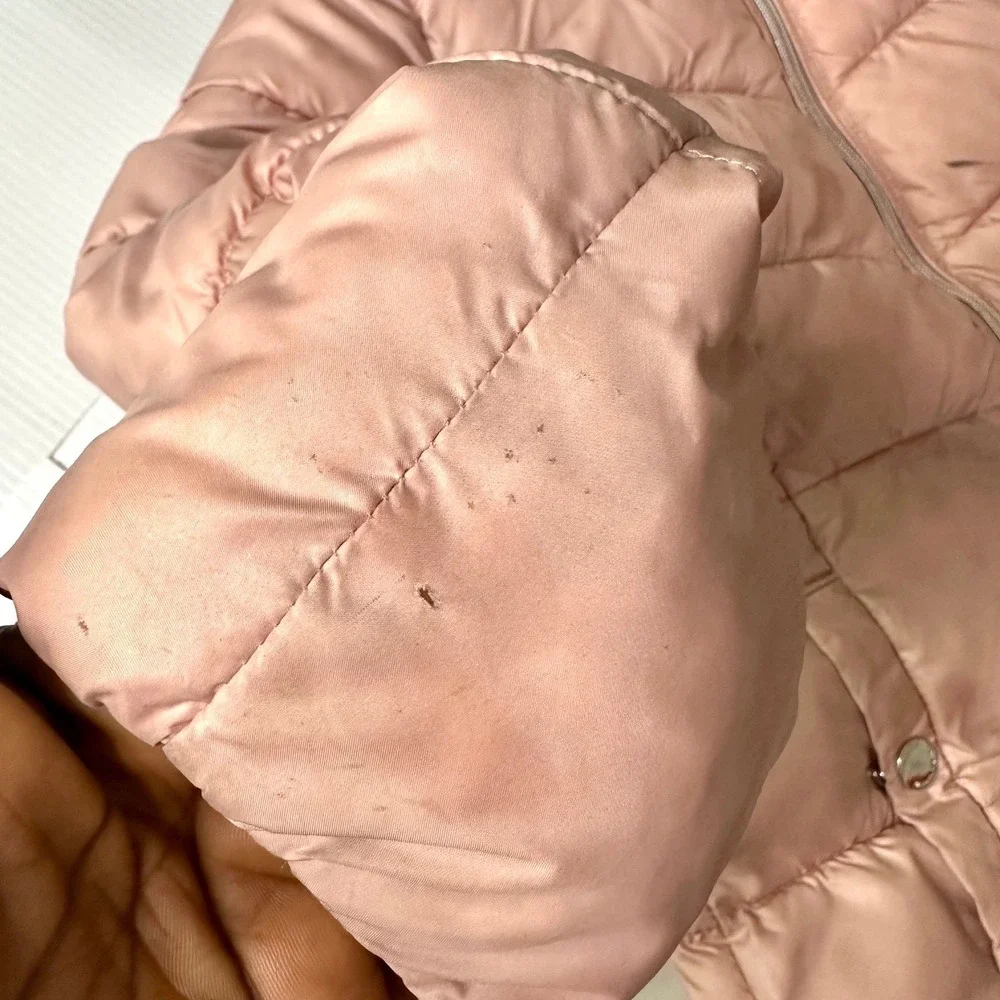 Michael Kors Big Girls Stadium Puffer Jacket Size 10-12 Blush Pink‎ - No  Hood